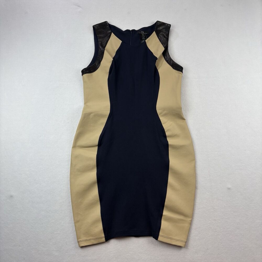 David Lerner Illusion Supple Lambskin Cocktail Body Con Party Dress L NWT